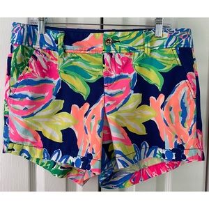 Lilly Pulitzer The Callahan Short Size 10 Neon Tropical Print ***LIKE NEW